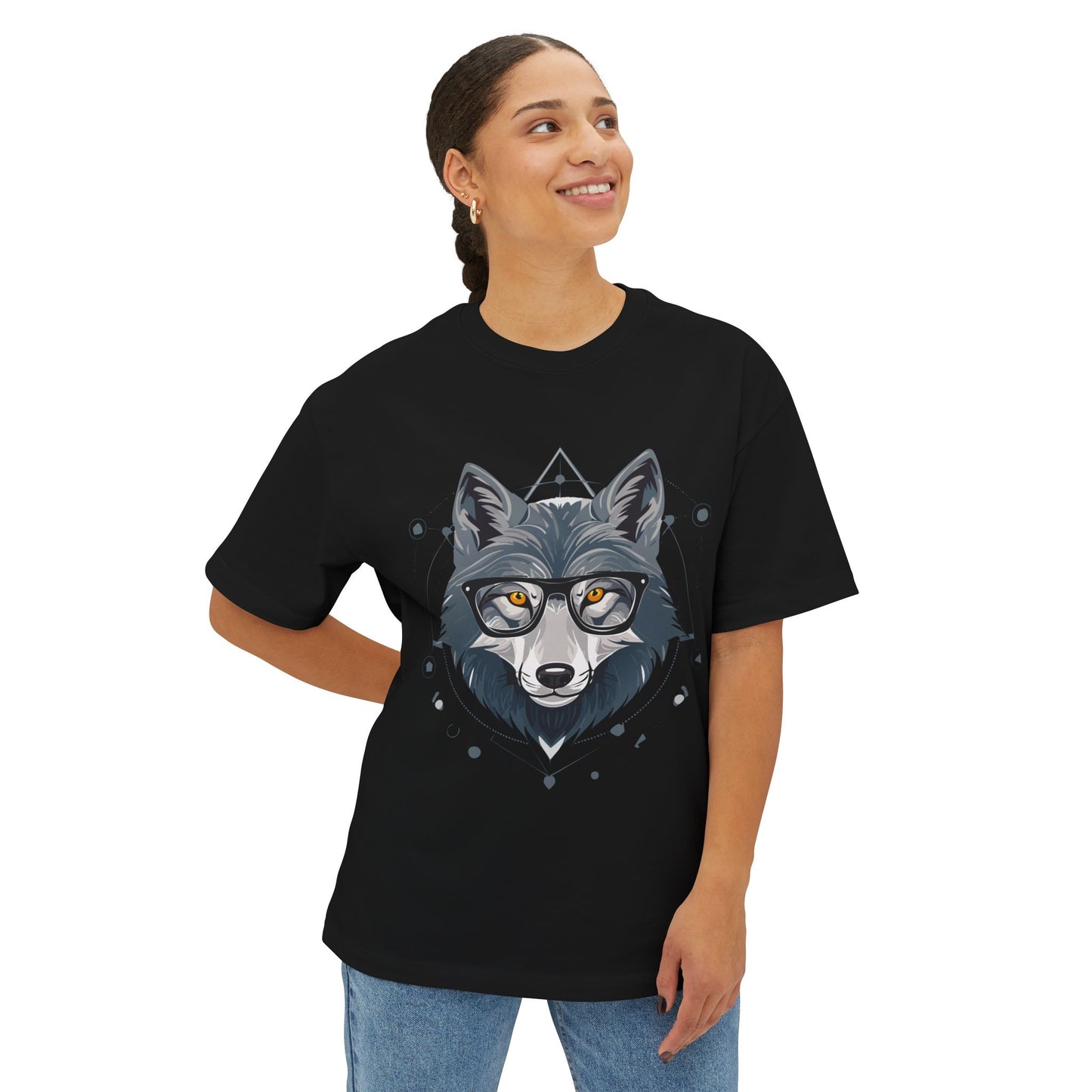 Cool Wolf Graphic Tee for Nature Lovers, Relaxed Fit Unisex T-Shirt, Gift for Animal Lovers, Trendy Streetwear, Outsider Apparel