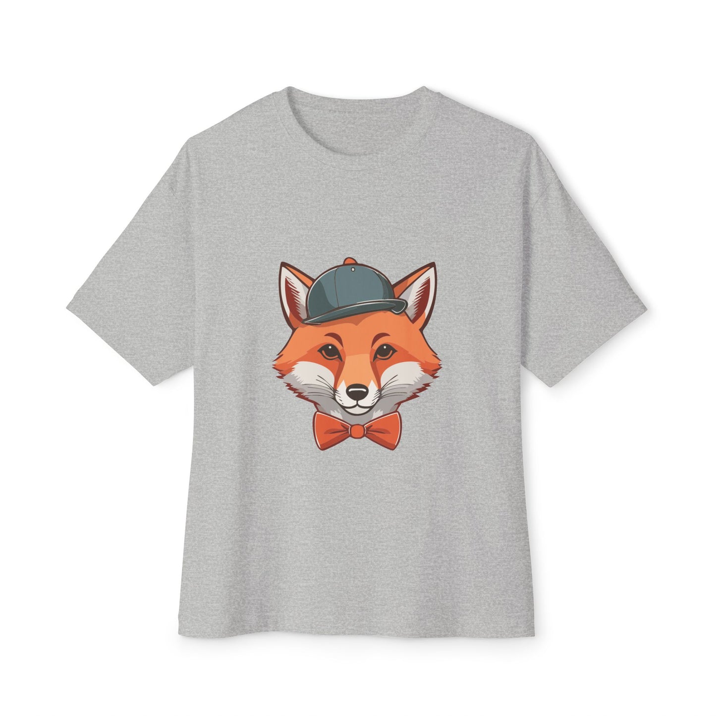 Whimsical Fox Graphic Tee for Animal Lovers | Unisex Boxy Oversized T-Shirt, Gift for Kids and Adults, Casual Wear, Birthday Present