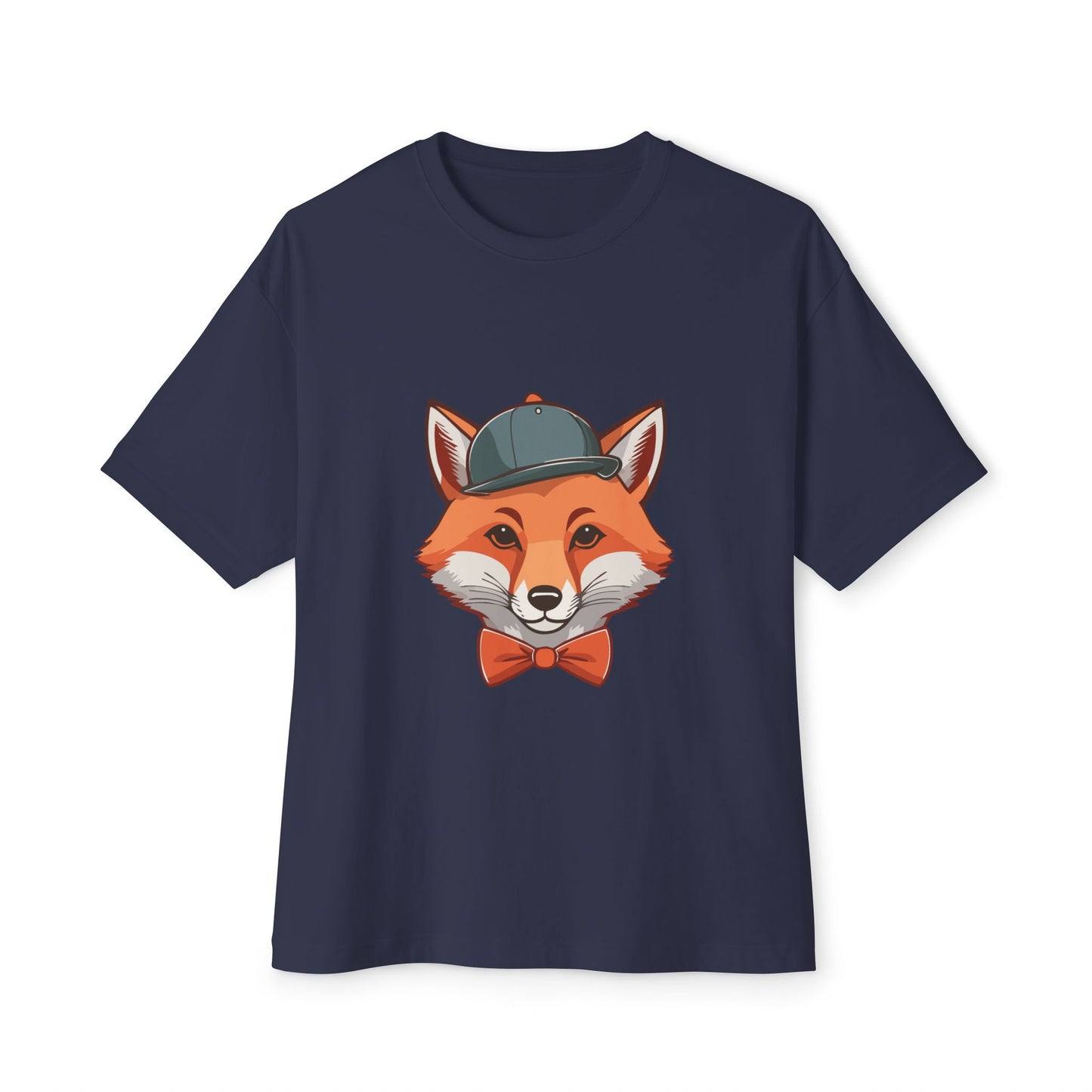 Whimsical Fox Graphic Tee for Animal Lovers | Unisex Boxy Oversized T-Shirt, Gift for Kids and Adults, Casual Wear, Birthday Present