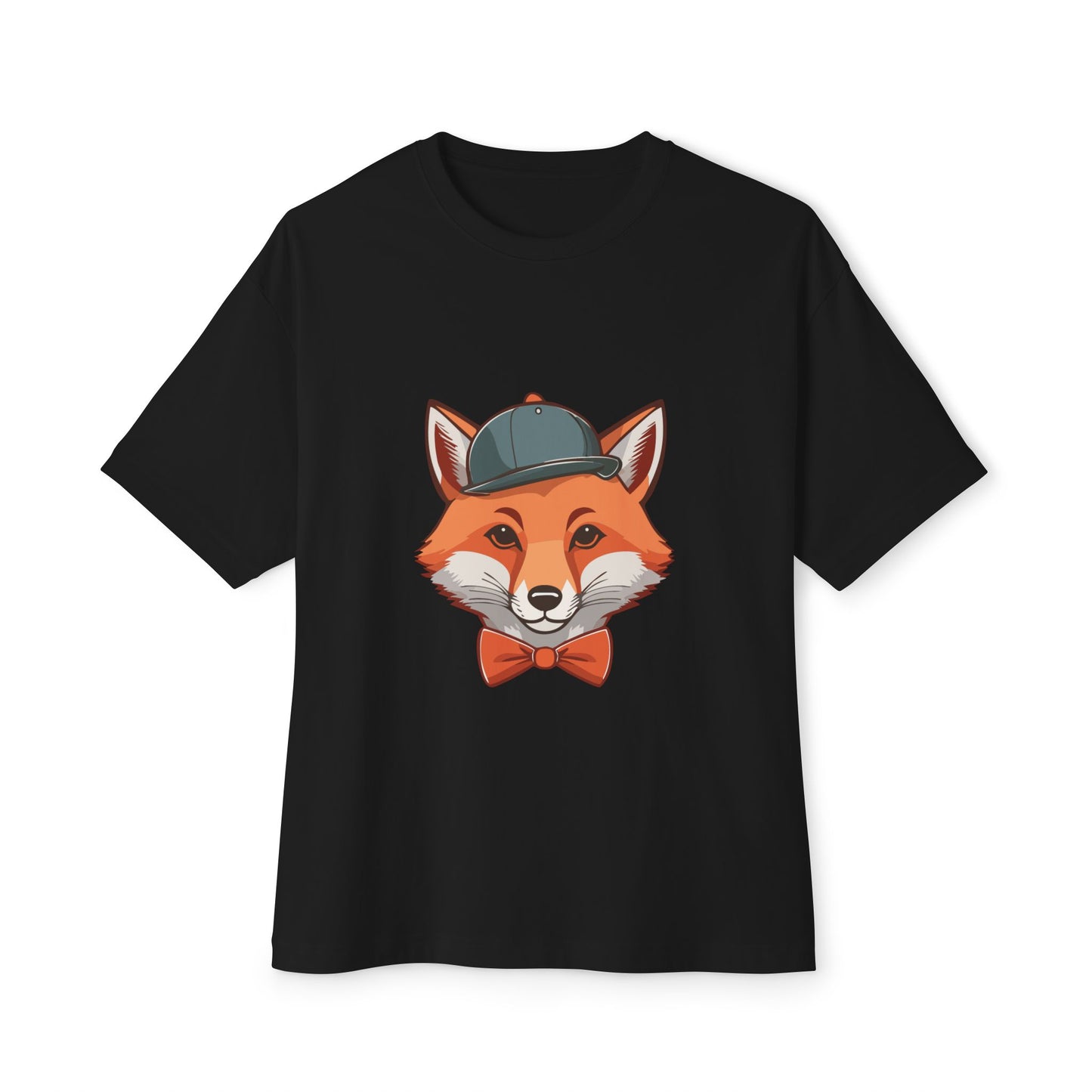 Whimsical Fox Graphic Tee for Animal Lovers | Unisex Boxy Oversized T-Shirt, Gift for Kids and Adults, Casual Wear, Birthday Present