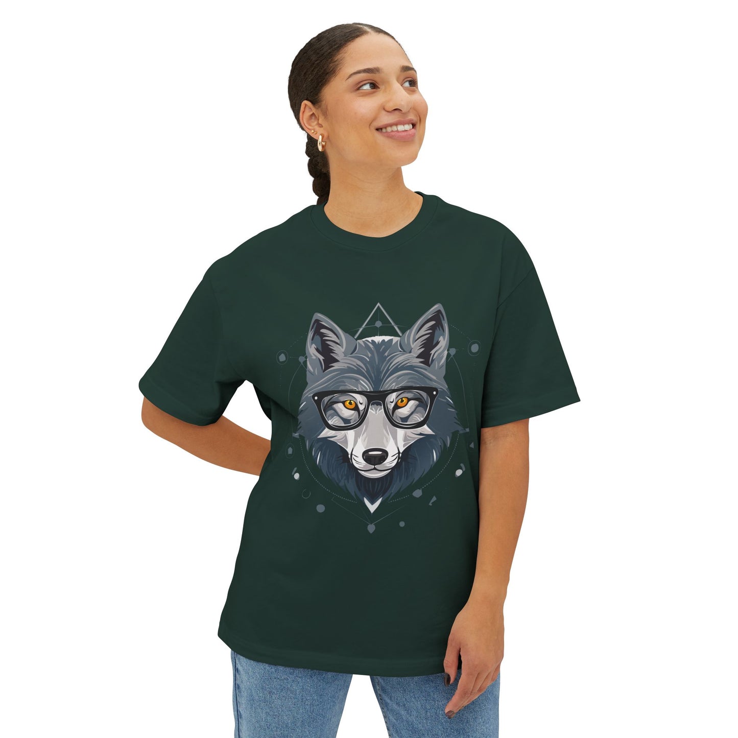 Cool Wolf Graphic Tee for Nature Lovers, Relaxed Fit Unisex T-Shirt, Gift for Animal Lovers, Trendy Streetwear, Outsider Apparel