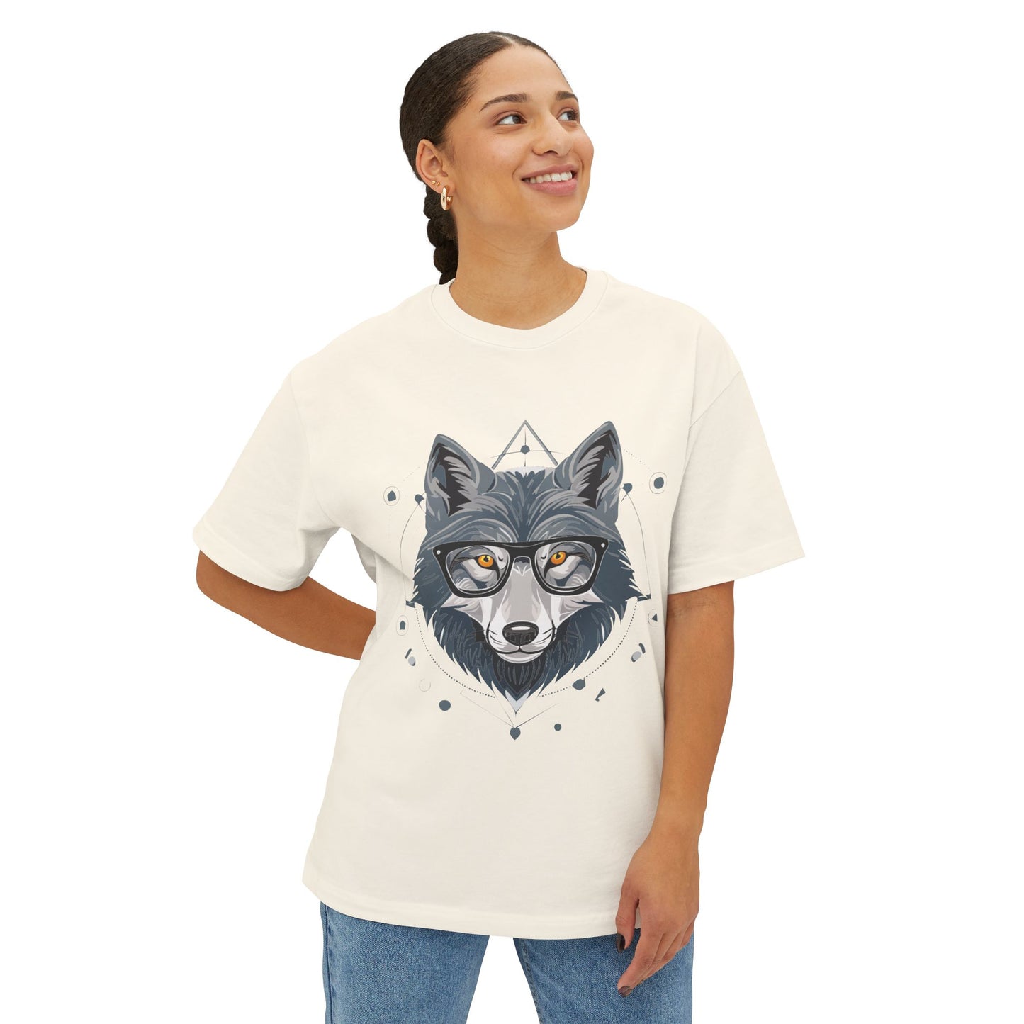 Cool Wolf Graphic Tee for Nature Lovers, Relaxed Fit Unisex T-Shirt, Gift for Animal Lovers, Trendy Streetwear, Outsider Apparel
