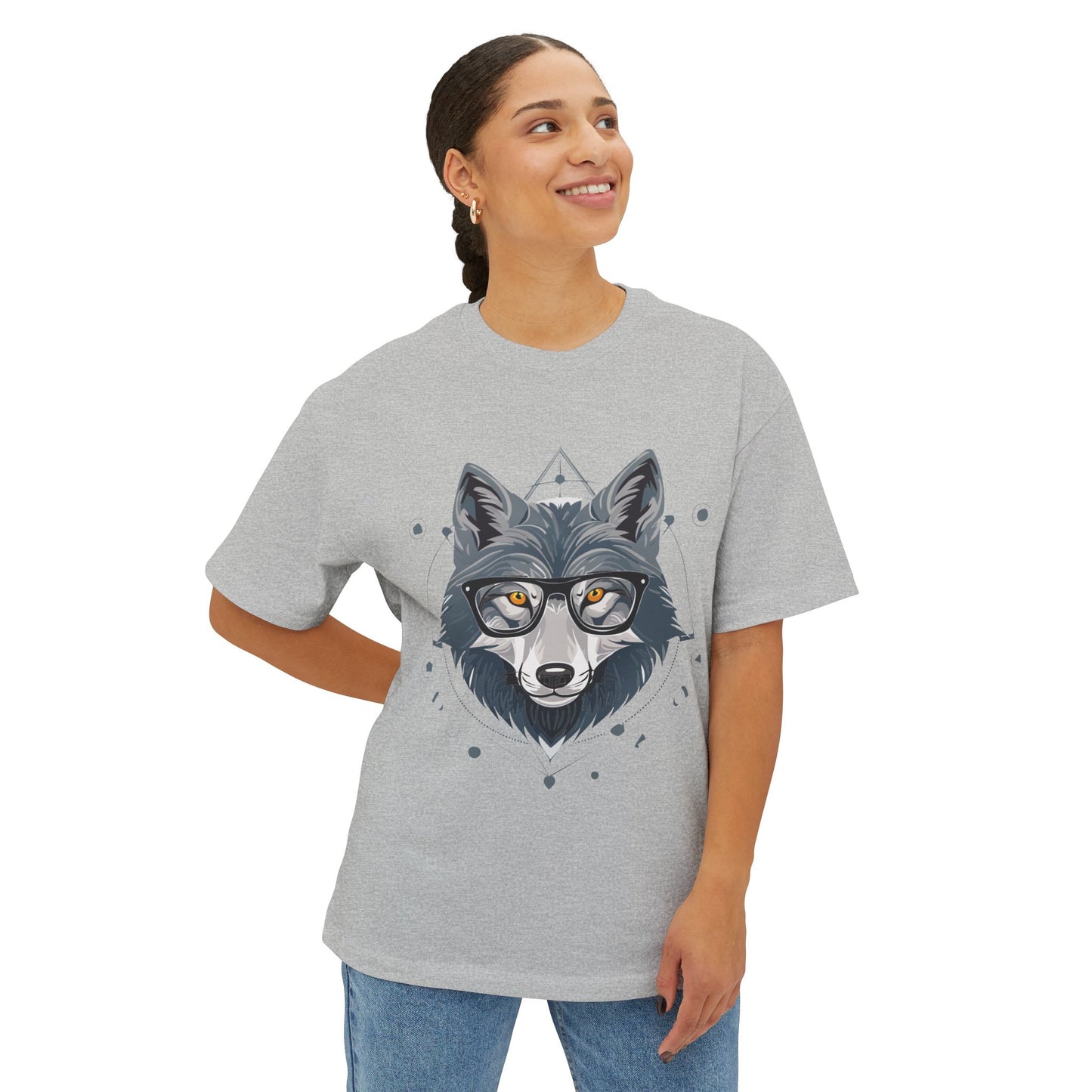 Cool Wolf Graphic Tee for Nature Lovers, Relaxed Fit Unisex T-Shirt, Gift for Animal Lovers, Trendy Streetwear, Outsider Apparel