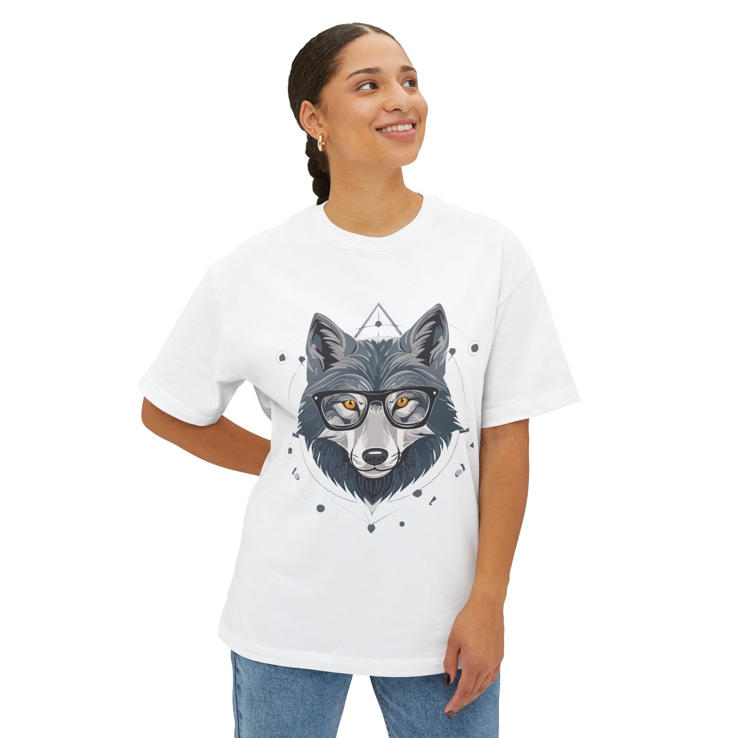Cool Wolf Graphic Tee for Nature Lovers, Relaxed Fit Unisex T-Shirt, Gift for Animal Lovers, Trendy Streetwear, Outsider Apparel
