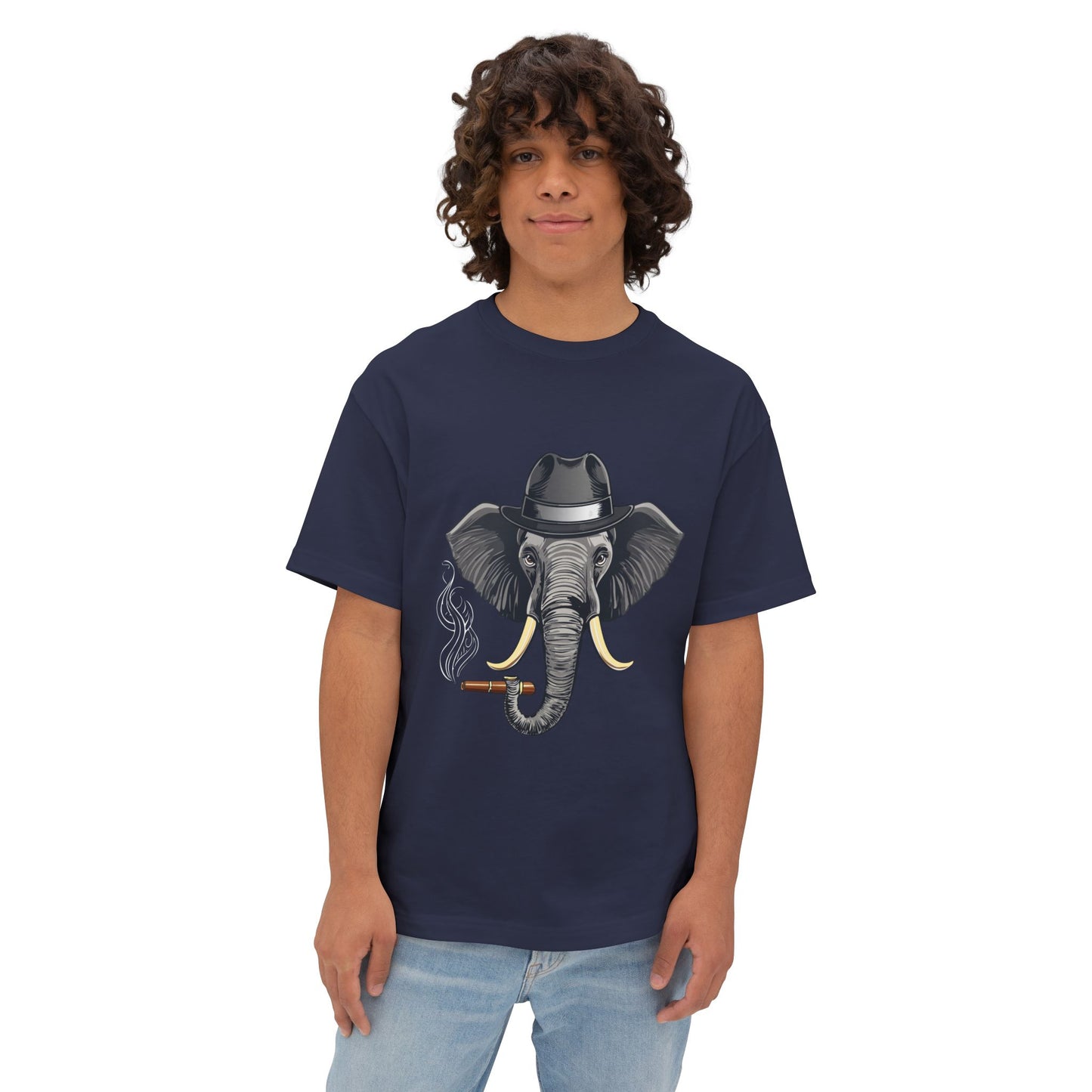 Stylish Elephant Graphic Tee, Trendy T-Shirt for Animal Lovers, Oversized Tee for Casual Outings, Unique Gift for Birthdays, Fun Streetwear
