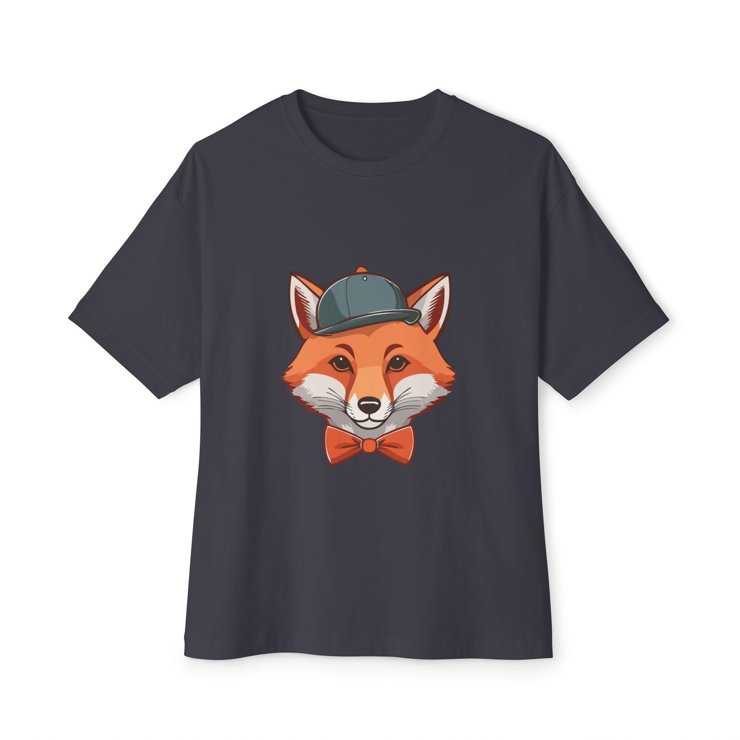 Whimsical Fox Graphic Tee for Animal Lovers | Unisex Boxy Oversized T-Shirt, Gift for Kids and Adults, Casual Wear, Birthday Present
