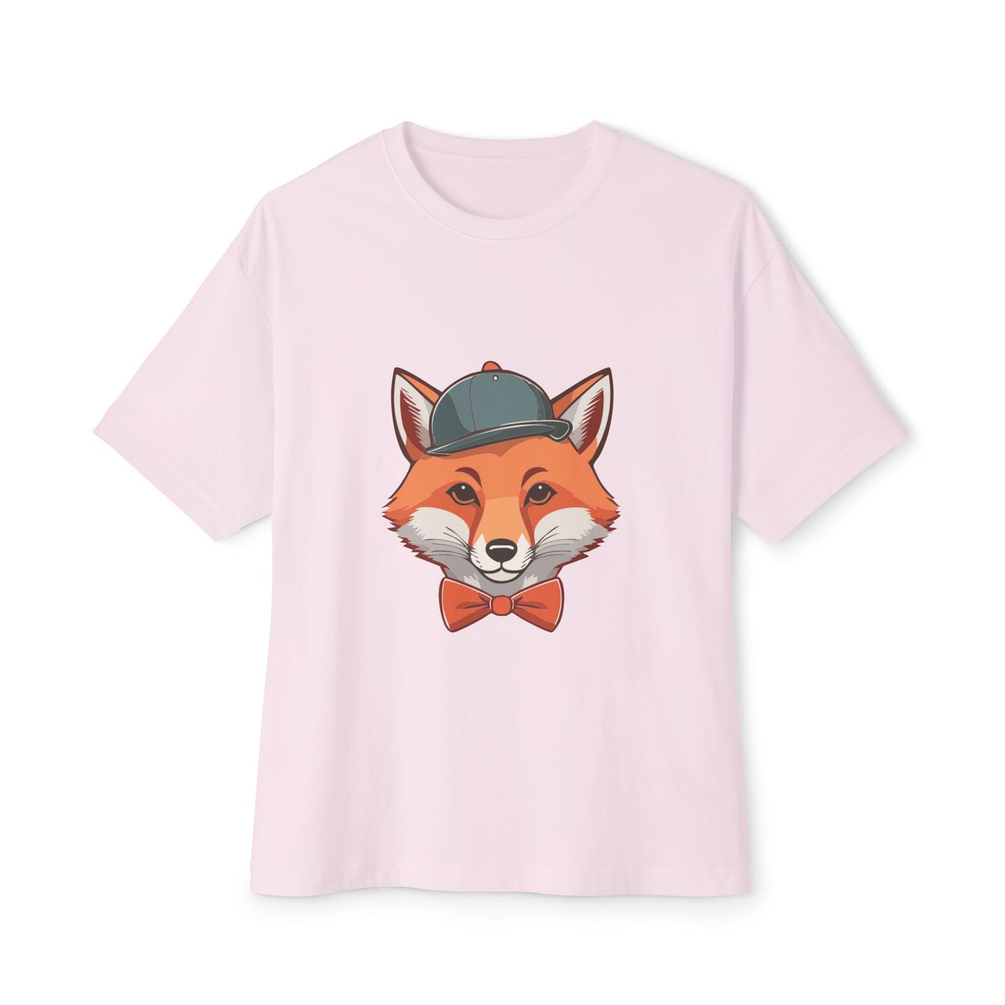Whimsical Fox Graphic Tee for Animal Lovers | Unisex Boxy Oversized T-Shirt, Gift for Kids and Adults, Casual Wear, Birthday Present