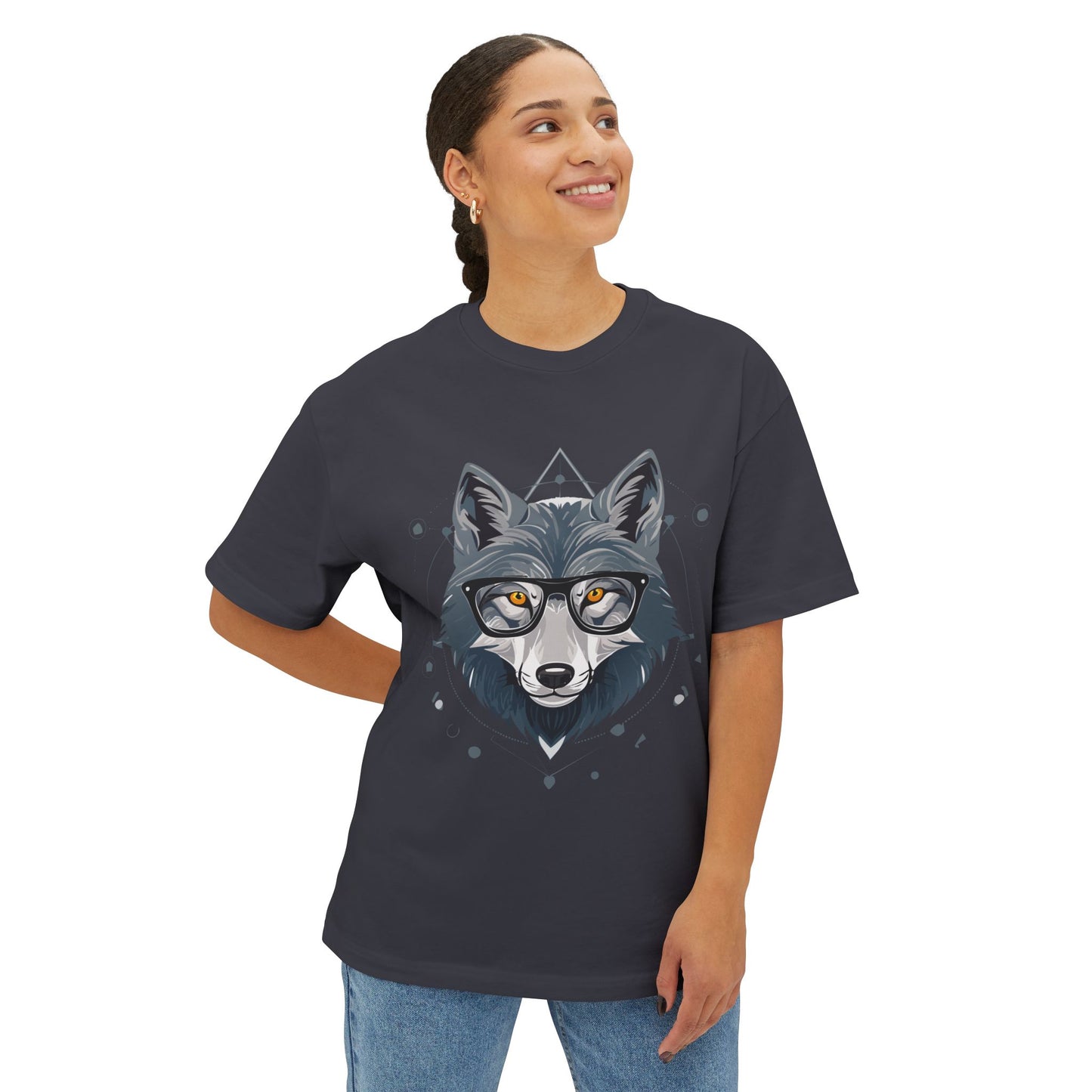 Cool Wolf Graphic Tee for Nature Lovers, Relaxed Fit Unisex T-Shirt, Gift for Animal Lovers, Trendy Streetwear, Outsider Apparel