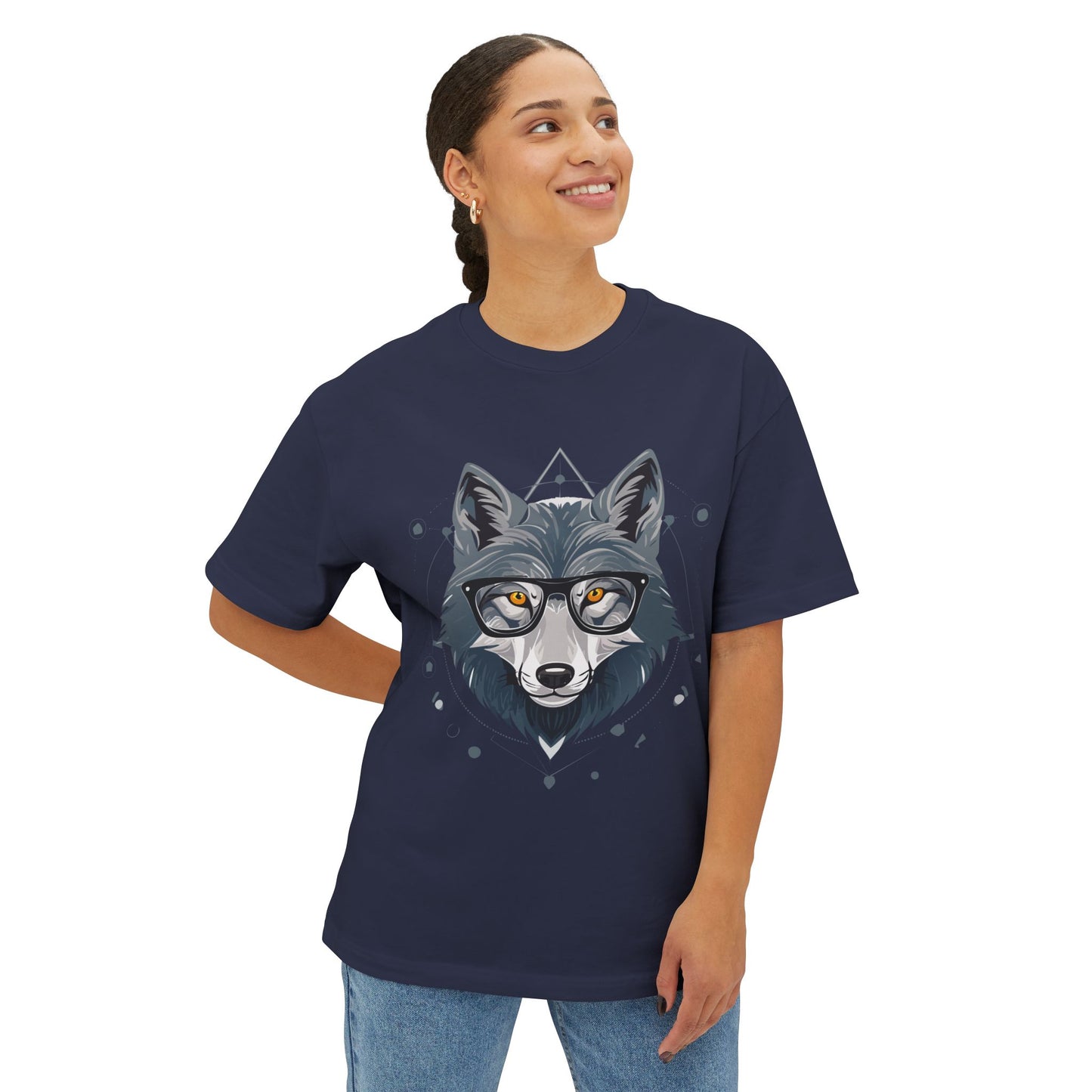 Cool Wolf Graphic Tee for Nature Lovers, Relaxed Fit Unisex T-Shirt, Gift for Animal Lovers, Trendy Streetwear, Outsider Apparel