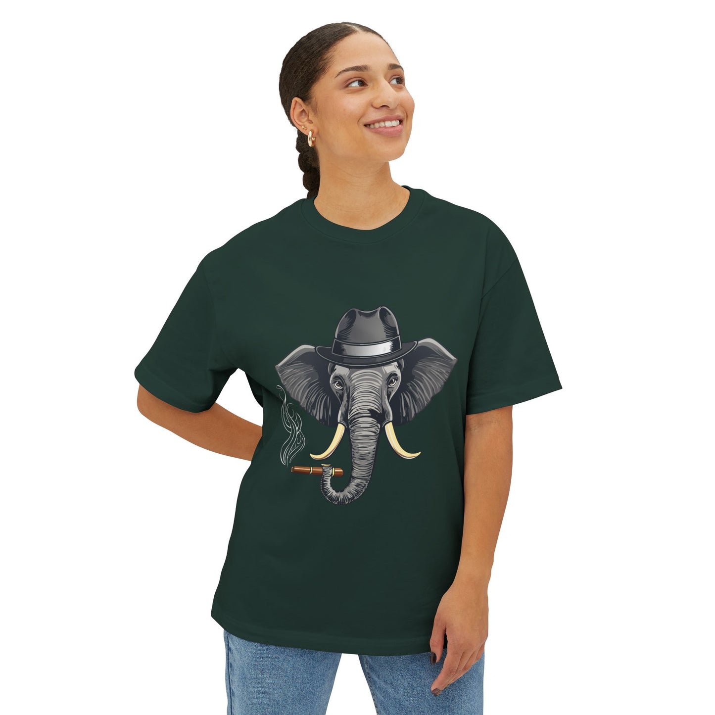 Stylish Elephant Graphic Tee, Trendy T-Shirt for Animal Lovers, Oversized Tee for Casual Outings, Unique Gift for Birthdays, Fun Streetwear