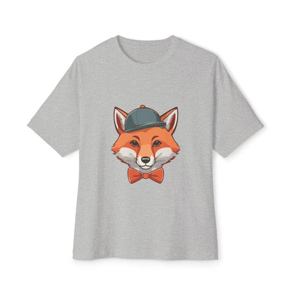 Whimsical Fox Graphic Tee for Animal Lovers | Unisex Boxy Oversized T-Shirt, Gift for Kids and Adults, Casual Wear, Birthday Present