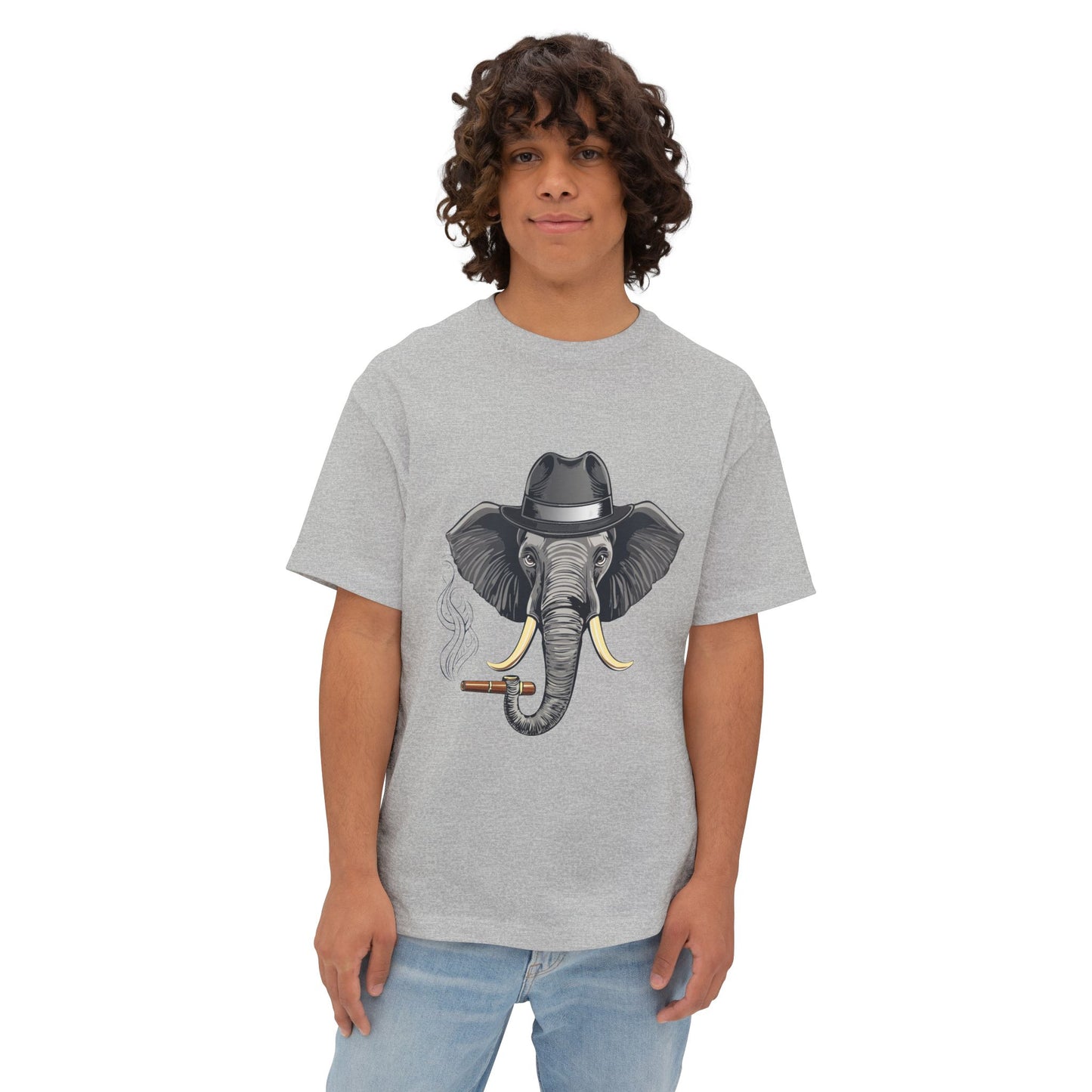 Stylish Elephant Graphic Tee, Trendy T-Shirt for Animal Lovers, Oversized Tee for Casual Outings, Unique Gift for Birthdays, Fun Streetwear
