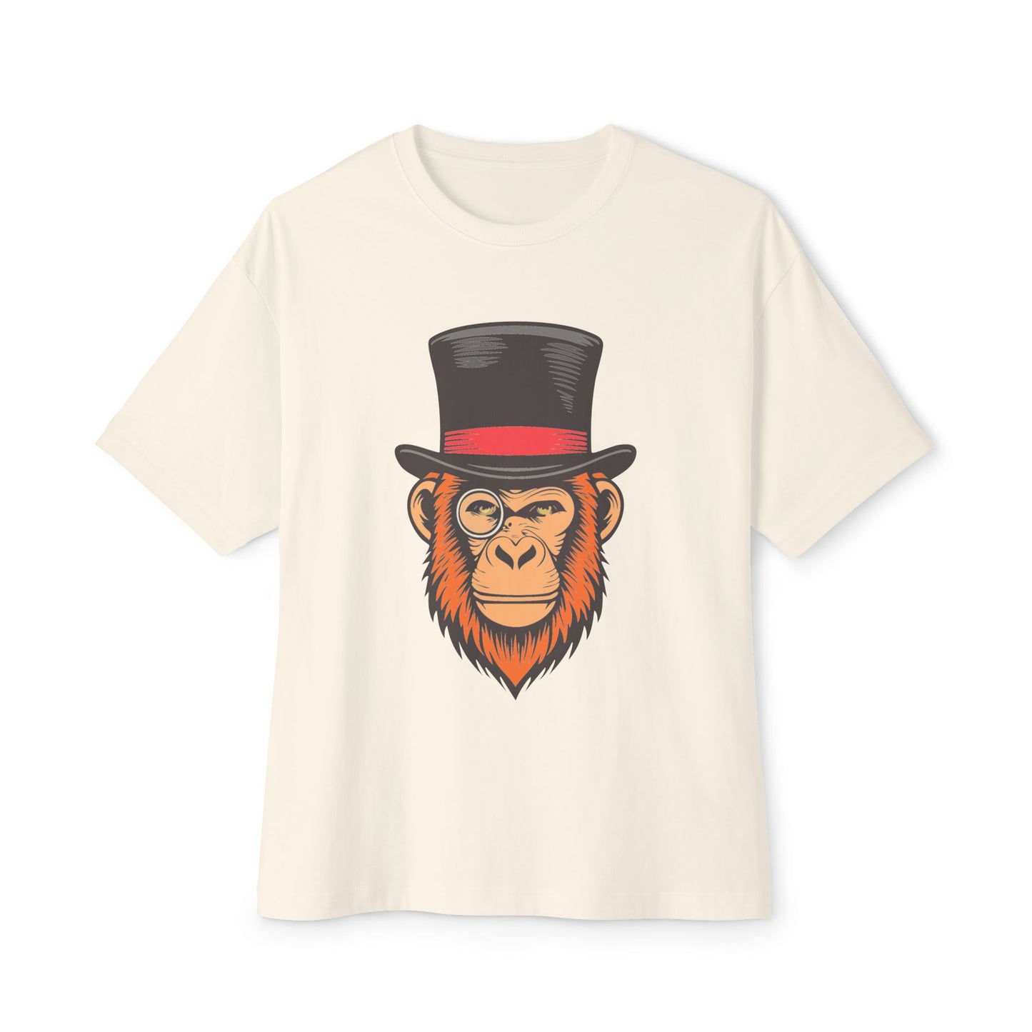 Dapper Monkey Tee - Oversized Unisex T-Shirt, Fun Graphic Tee, Casual Wear, Gift for Animal Lovers, Unique Style, Birthday Present