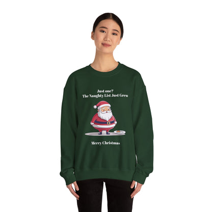 Santa's Naughty List Crewneck Sweatshirt | Cozy Holiday Apparel