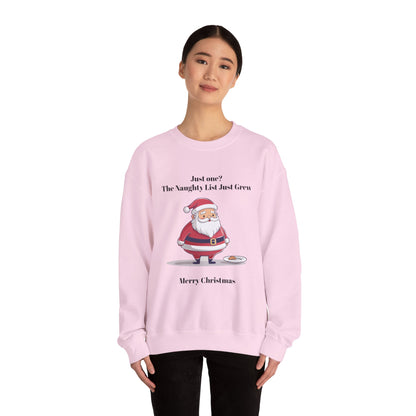 Santa's Naughty List Crewneck Sweatshirt | Cozy Holiday Apparel