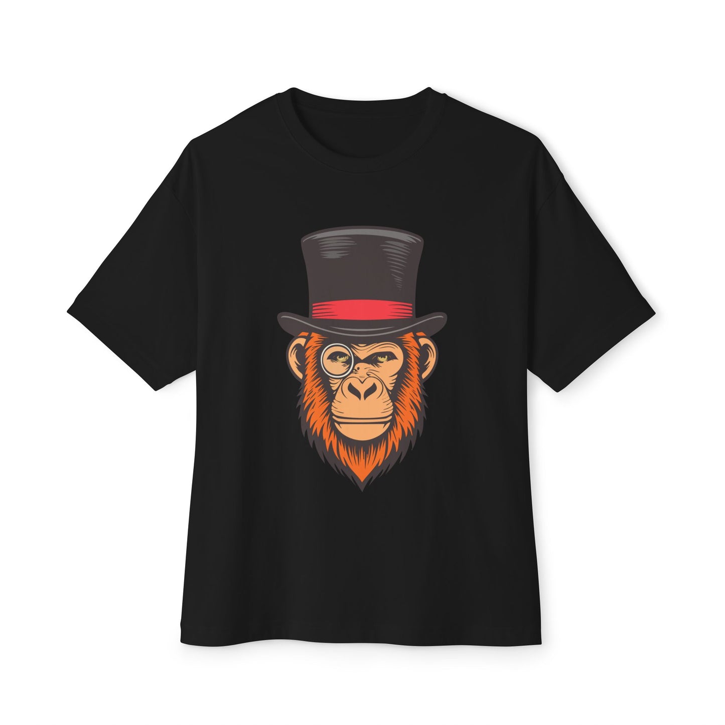 Dapper Monkey Tee - Oversized Unisex T-Shirt, Fun Graphic Tee, Casual Wear, Gift for Animal Lovers, Unique Style, Birthday Present