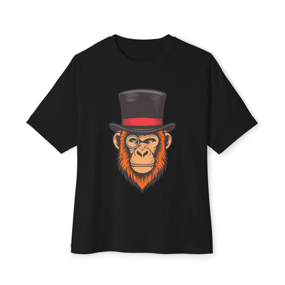 Dapper Monkey Tee - Oversized Unisex T-Shirt, Fun Graphic Tee, Casual Wear, Gift for Animal Lovers, Unique Style, Birthday Present