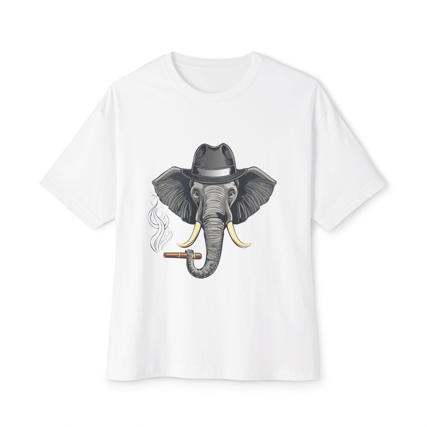 Stylish Elephant Graphic Tee, Trendy T-Shirt for Animal Lovers, Oversized Tee for Casual Outings, Unique Gift for Birthdays, Fun Streetwear