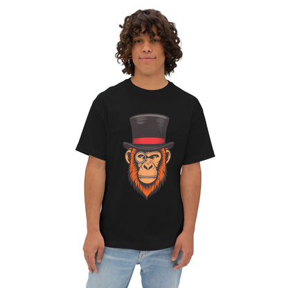 Dapper Monkey Tee - Oversized Unisex T-Shirt, Fun Graphic Tee, Casual Wear, Gift for Animal Lovers, Unique Style, Birthday Present