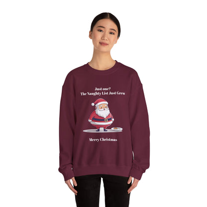 Santa's Naughty List Crewneck Sweatshirt | Cozy Holiday Apparel