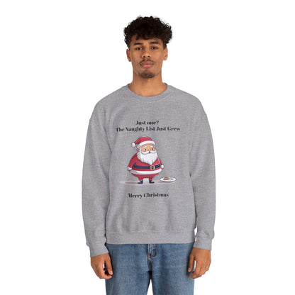 Santa's Naughty List Crewneck Sweatshirt | Cozy Holiday Apparel