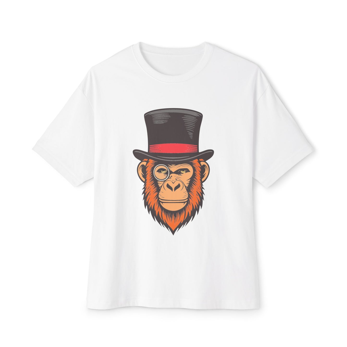 Dapper Monkey Tee - Oversized Unisex T-Shirt, Fun Graphic Tee, Casual Wear, Gift for Animal Lovers, Unique Style, Birthday Present