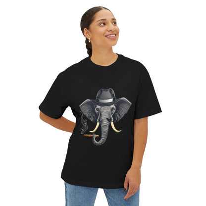 Stylish Elephant Graphic Tee, Trendy T-Shirt for Animal Lovers, Oversized Tee for Casual Outings, Unique Gift for Birthdays, Fun Streetwear