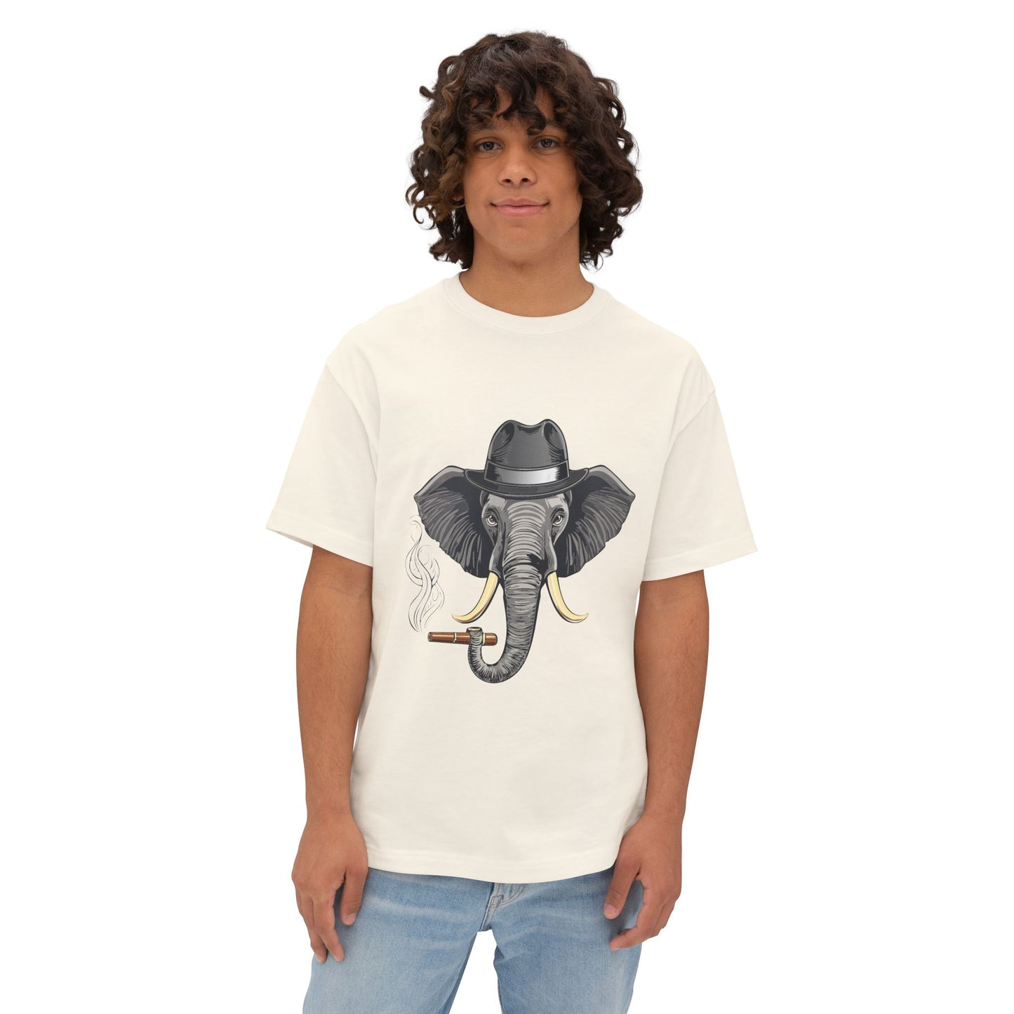 Stylish Elephant Graphic Tee, Trendy T-Shirt for Animal Lovers, Oversized Tee for Casual Outings, Unique Gift for Birthdays, Fun Streetwear